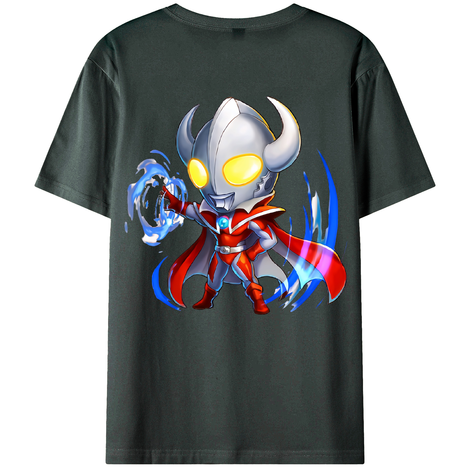 （画像用） ウルトラマン Ultraman 綿100％ メンズ半袖Tシャツ（バックプリント） 通気性
